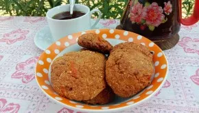 Полезные овсяные печенья с курагой - рецепт