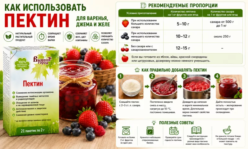Как использовать пектин